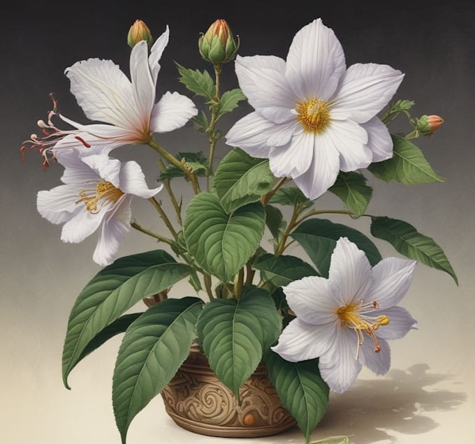 hand paint botanical illustrations