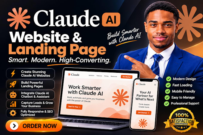 design a custom claude ai website or elementor landing page
