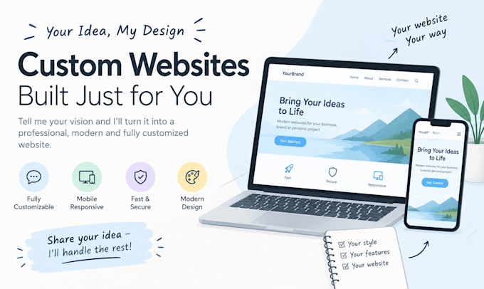 make custom websites for you
