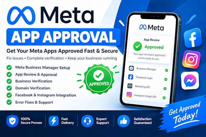 help you for approval facebook, instagram, whatsapp apps