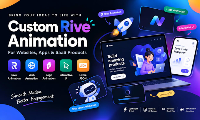 create interactive rive animations for web and apps
