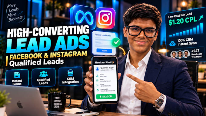 setup high converting facebook lead ads and instagram ads