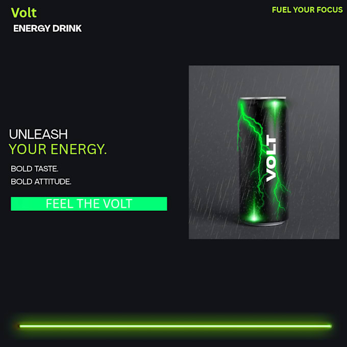 design professional energy drink advertisements in canva