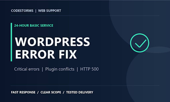 fix wordpress errors and plugin conflicts within 24 hours
