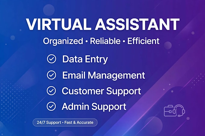 be your virtual assistant for data entry and typing work