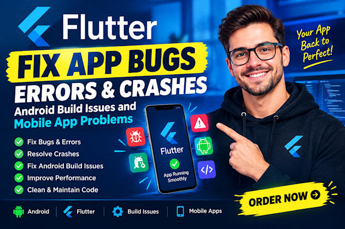 fix flutter app bugs errors crashes android build issues and mobile app problems