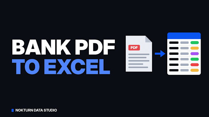 convert bank statement pdf to excel, categorized for your bookkeeper