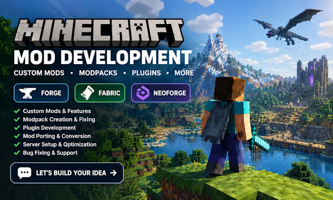 create minecraft mods, forge, fabric, neoforge, fix cobblemon server plugins