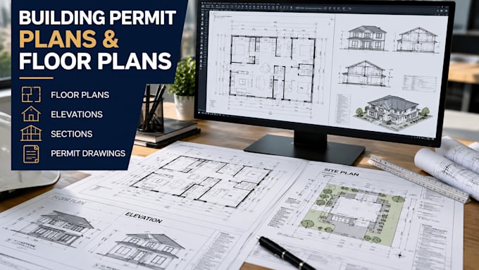 draw building permit plans and floor plans