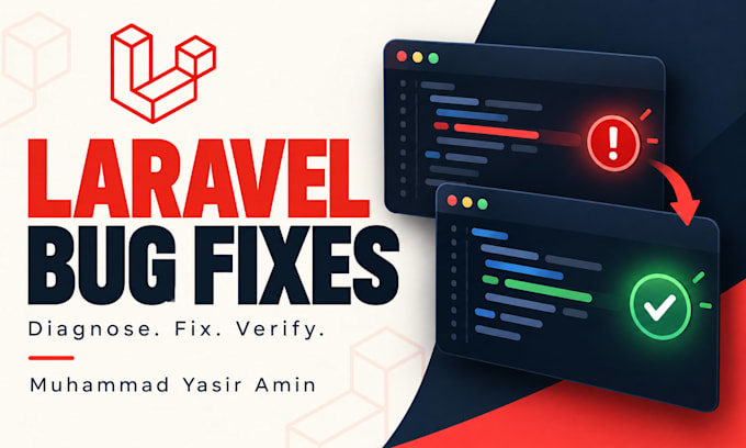 fix laravel bugs and errors in your PHP web application