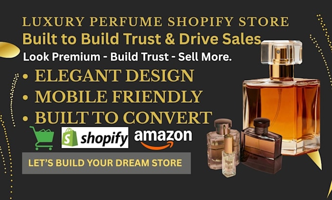 design a high converting luxury shopify perfume store