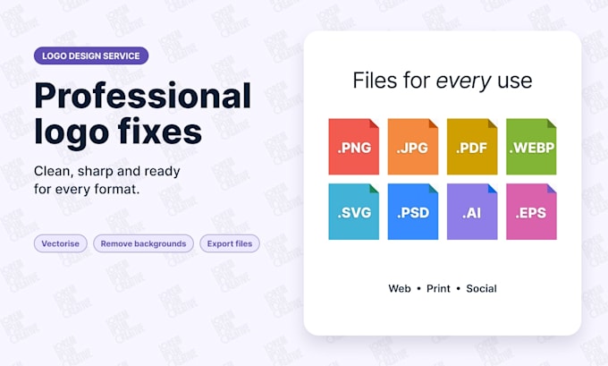 edit, refine, resize or vectorise your existing logo