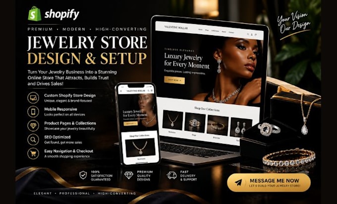 setup jewelry website jewelry store shopify store