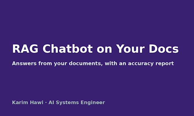 build a rag ai chatbot on your documents with an accuracy test report
