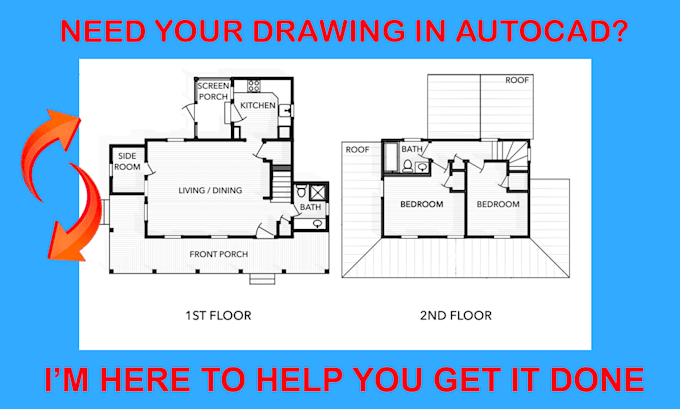 Draw autocad 2d floor plan and architectural drawings by Archrazzak25 ...