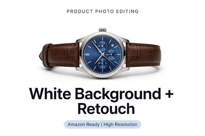 do amazon product photo editing white background retouch