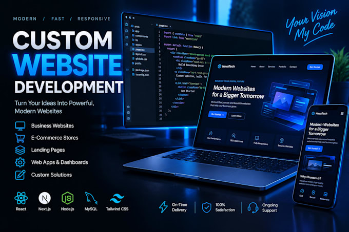 develop a custom ecommerce website or sales landing page
