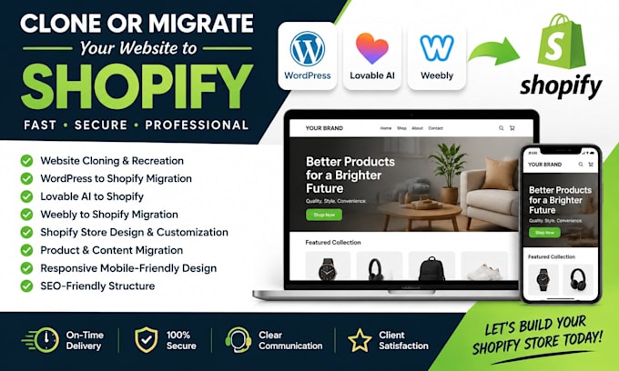 clone or migrate ai website wordpress lovable weebly website to shopify
