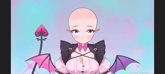 design live2d vtuber model, vtuber rigging, 2d vtuber model, vtuber commission