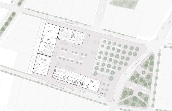 post production of architectural plans, sections and elevations