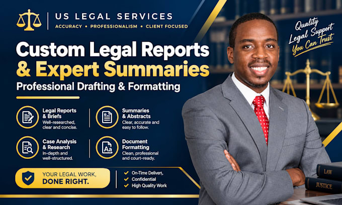 draft custom legal reports and expert summaries