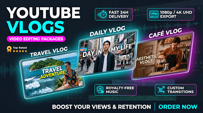 professionally edit your youtube vlog videos