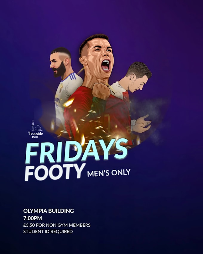 design clean event posters for uni societies and groups