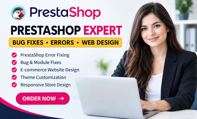 fix prestashop problems, prestashop errors, design prestashop ecommerce website