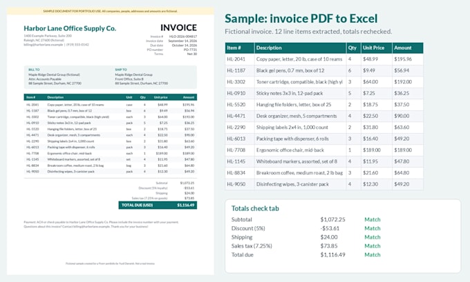 convert pdf to excel or csv, bank statement, invoice pdf data extraction