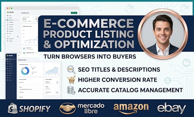 be your e commerce store manager and optimize product listings