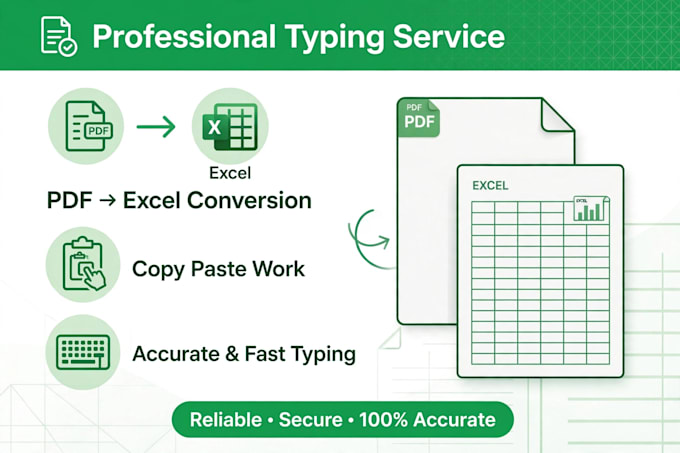 do fast data entry, typing, copy paste, and excel work
