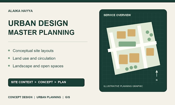 create conceptual urban design and master plan layouts