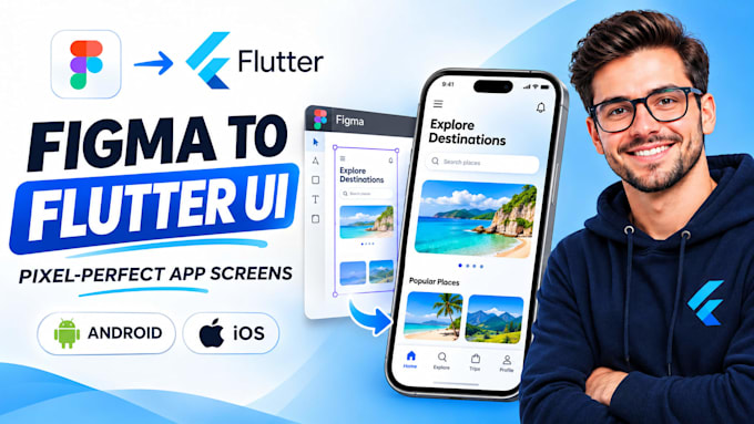 convert figma designs flutter app UI android ios mobile app UI developer react