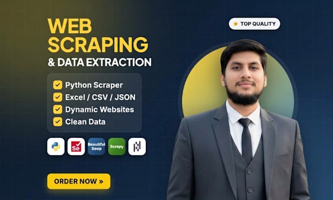 build a python web scraper using selenium, beautifulsoup or scrapy