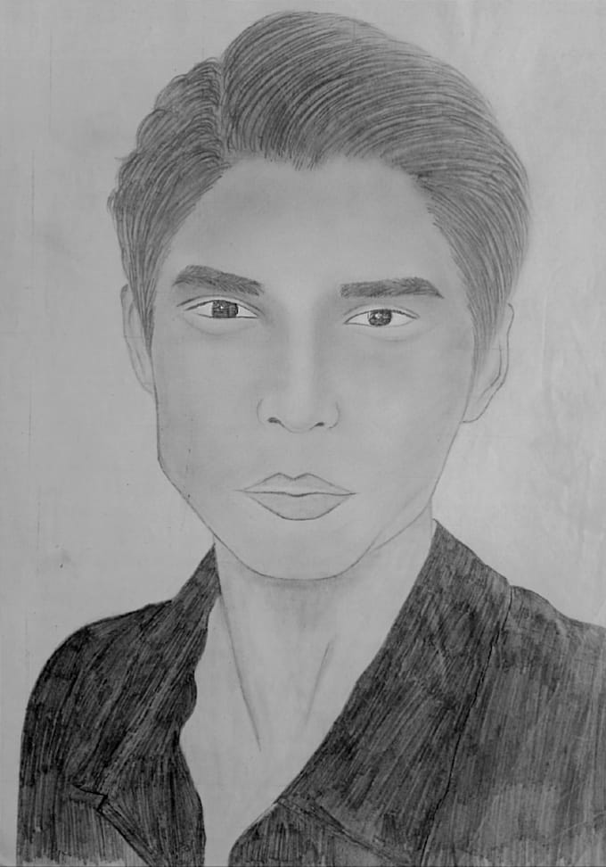 draw a realistic pencil sketch portrait