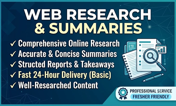 do web research and research report