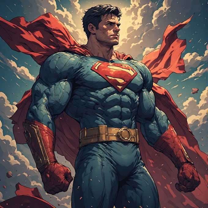 draw detailed superhero digital illustrations