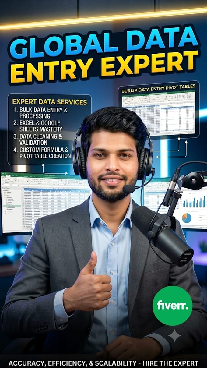 do professional data entry, excel data cleanup, and web