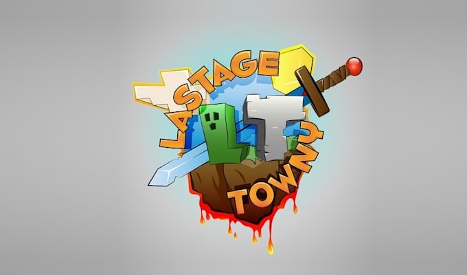 design professional super minecraft server logo