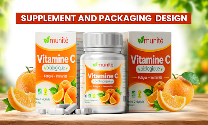 design supplement labels and product packaging