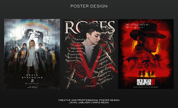 design cinematic, artistic and custom posters