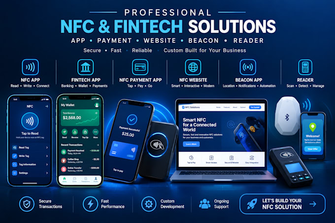 build fintech app, nfc app, wallet app, exchange website