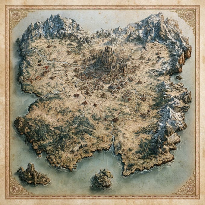 make a detailed fantasy map for your book, game, or campaign