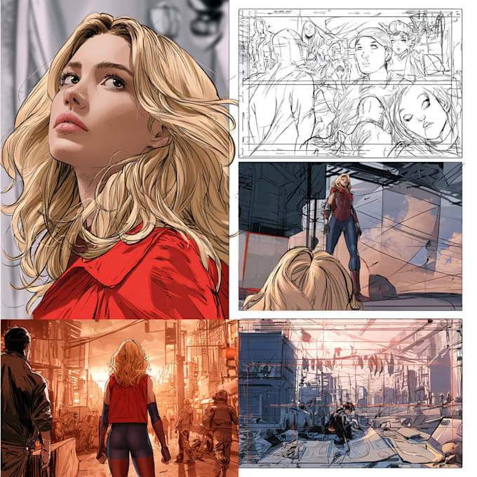 dark noir, comic graphic novel illustration and book design