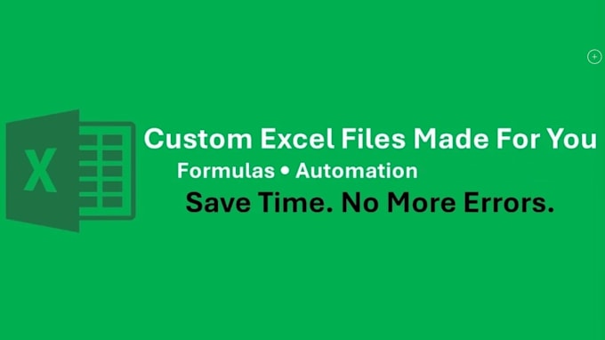 create custom excel sheets, formulas, charts and automate your excel file