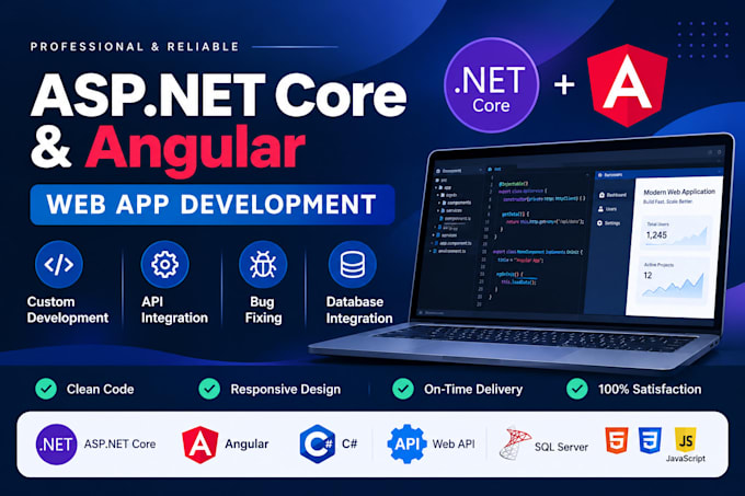 develop asp net core and angular apps