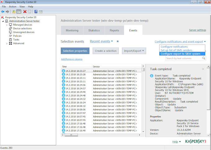 deploy, configure, and manage kaspersky endpoint security