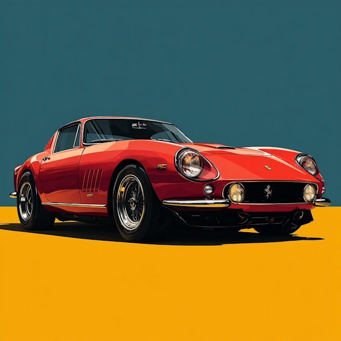 create a realistic automotive digital painting