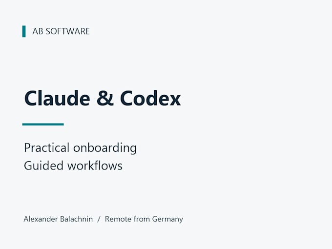guide you through a practical claude or codex workflow