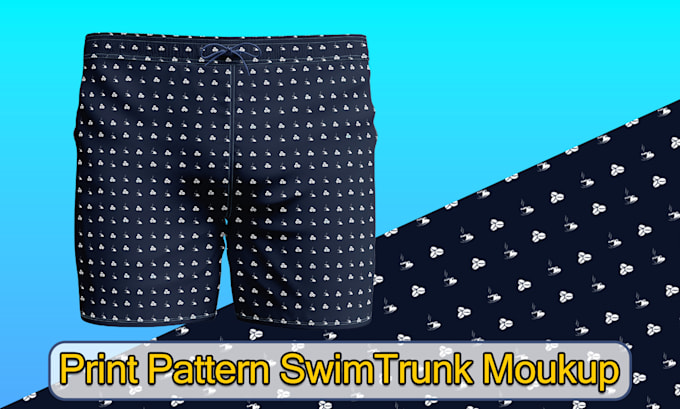 create unique vector pattern designs for men swim trunks